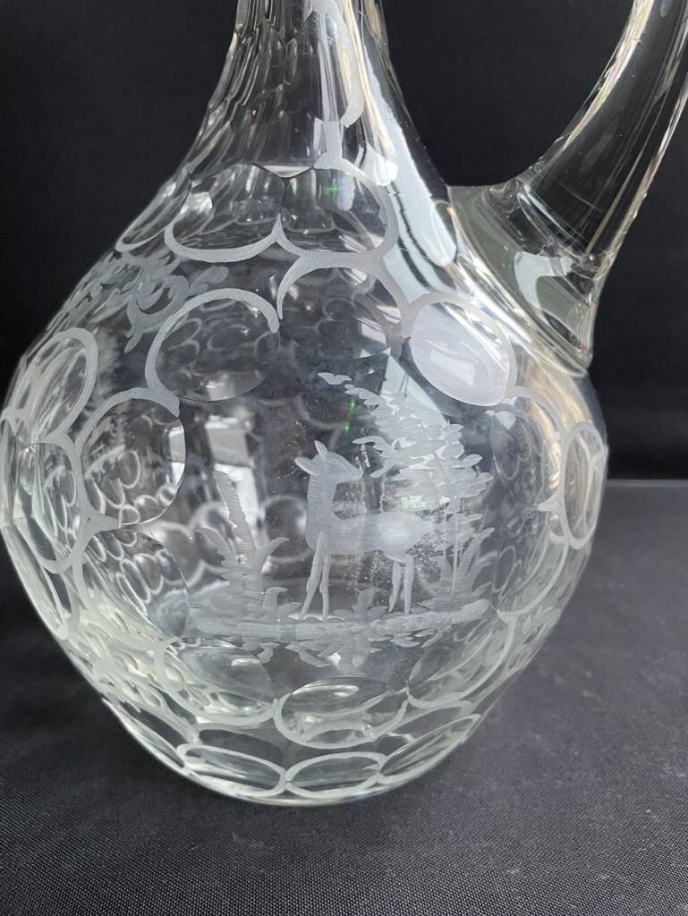 Ewer carafe – Blown and cut crystal