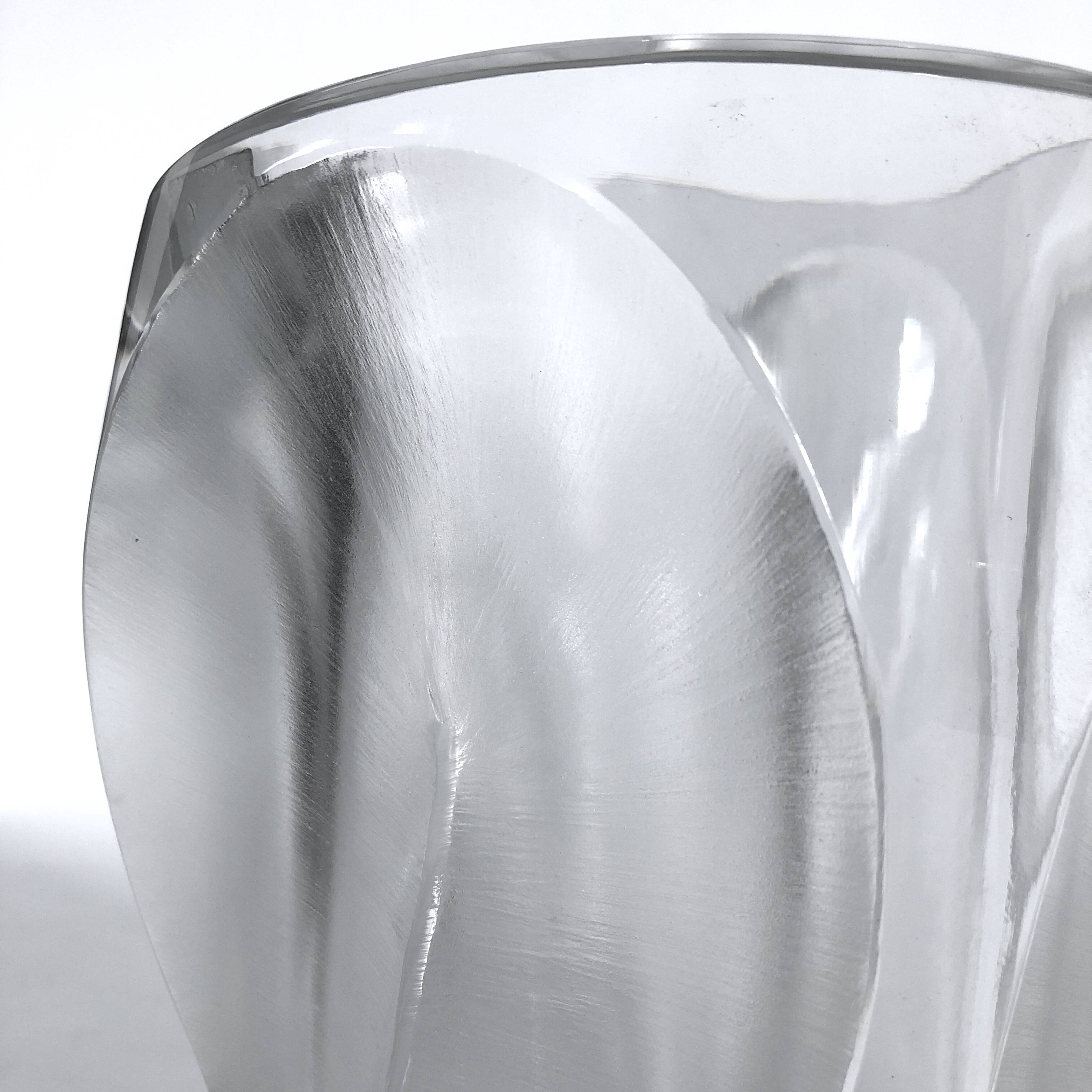 Lalique, Polished and Frosted Crystal Glass model Ingrid from 60s