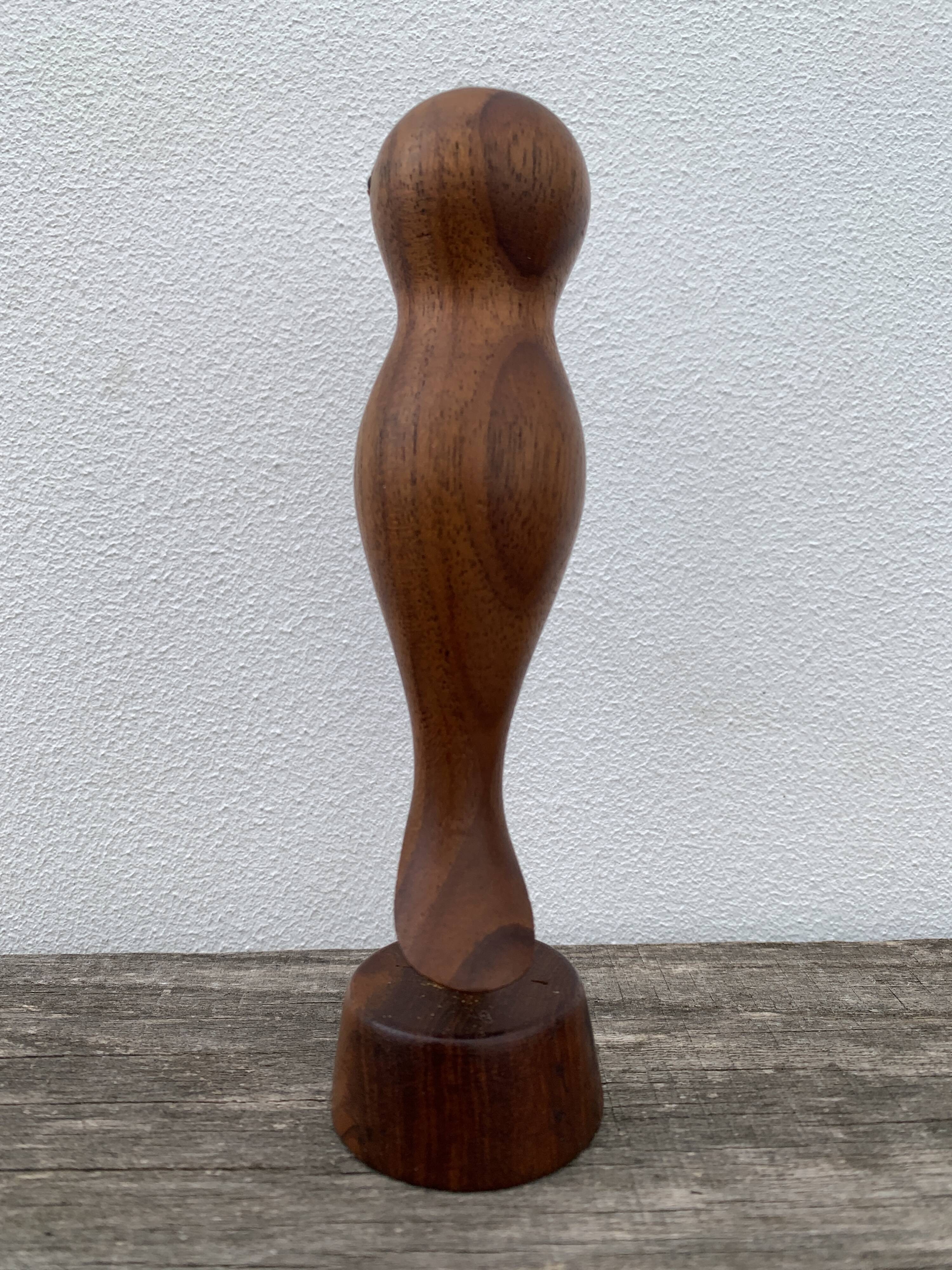 Scandinavian design corkscrew in teak wood and brass, 1960
