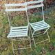 Set of two antique folding garden chairs, ideal for small balconies