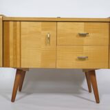 Mini Sideboard with Inlays Cabinet 1960s