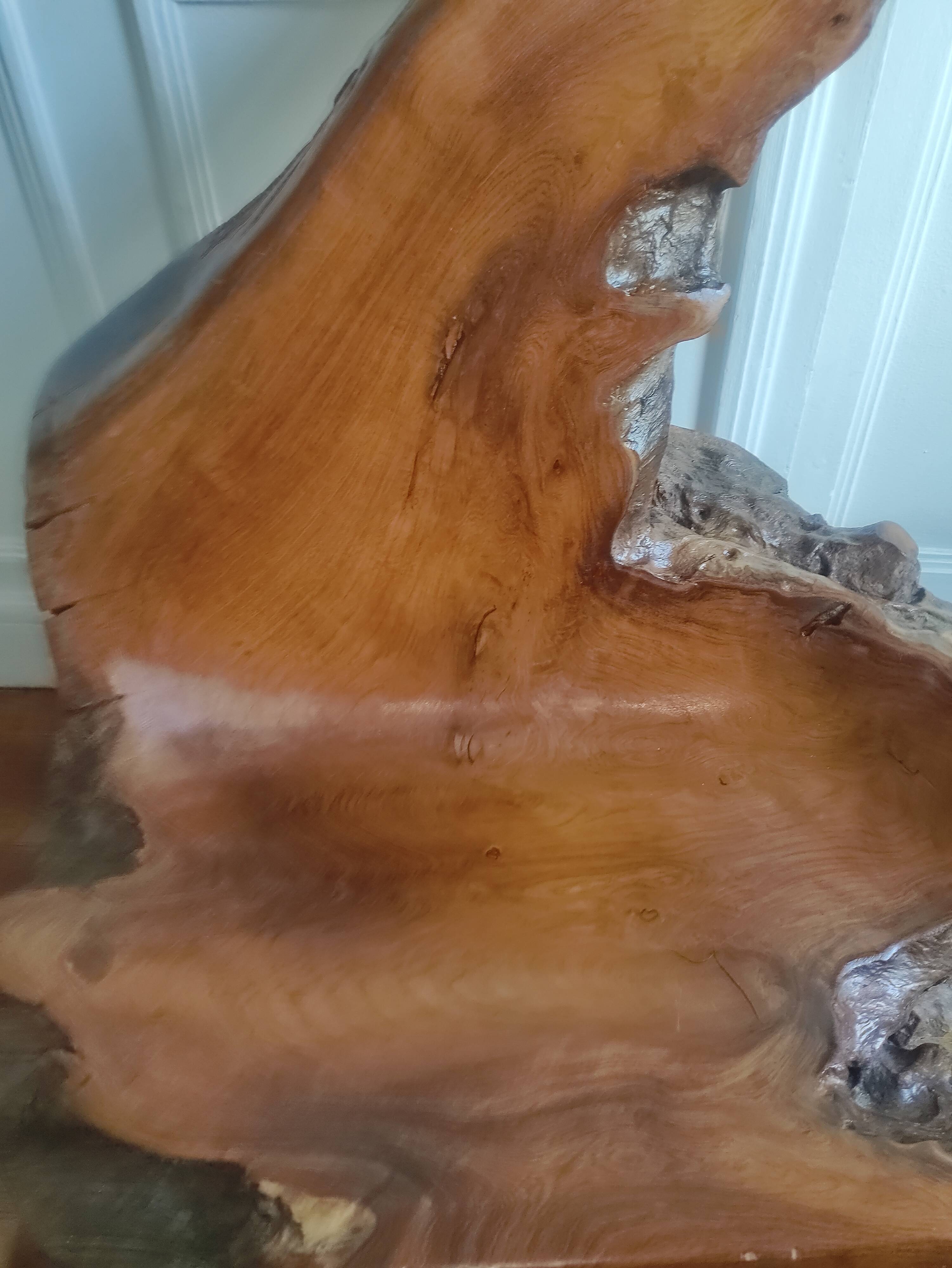 Exotic wood armchair
