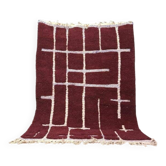 Tapis en laine pure fait main traditionnelle marocaine taille 200 x 300 cm