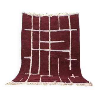 Handmade pure wool carpet, traditional Moroccan, size 200 x 300 cm.