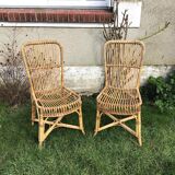 Pair of rattan chairs