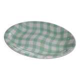Plat ovale salins modèle croisette vert