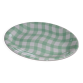 Oval salt dish, green Croisette model