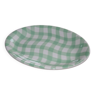 Oval salt dish, green Croisette model