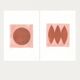Duo de peinture sur papier  -H480 & H482 - signées Eawy