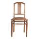 Chaise style Art Déco en bois sculpté et cuir.