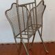 Brass magazine rack in neo-classical style, 20th century.