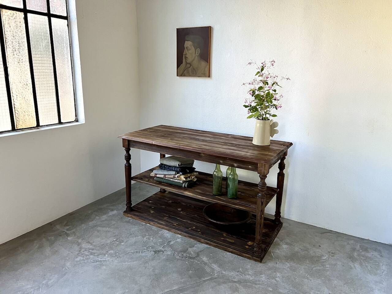 Table - 50s drapery console