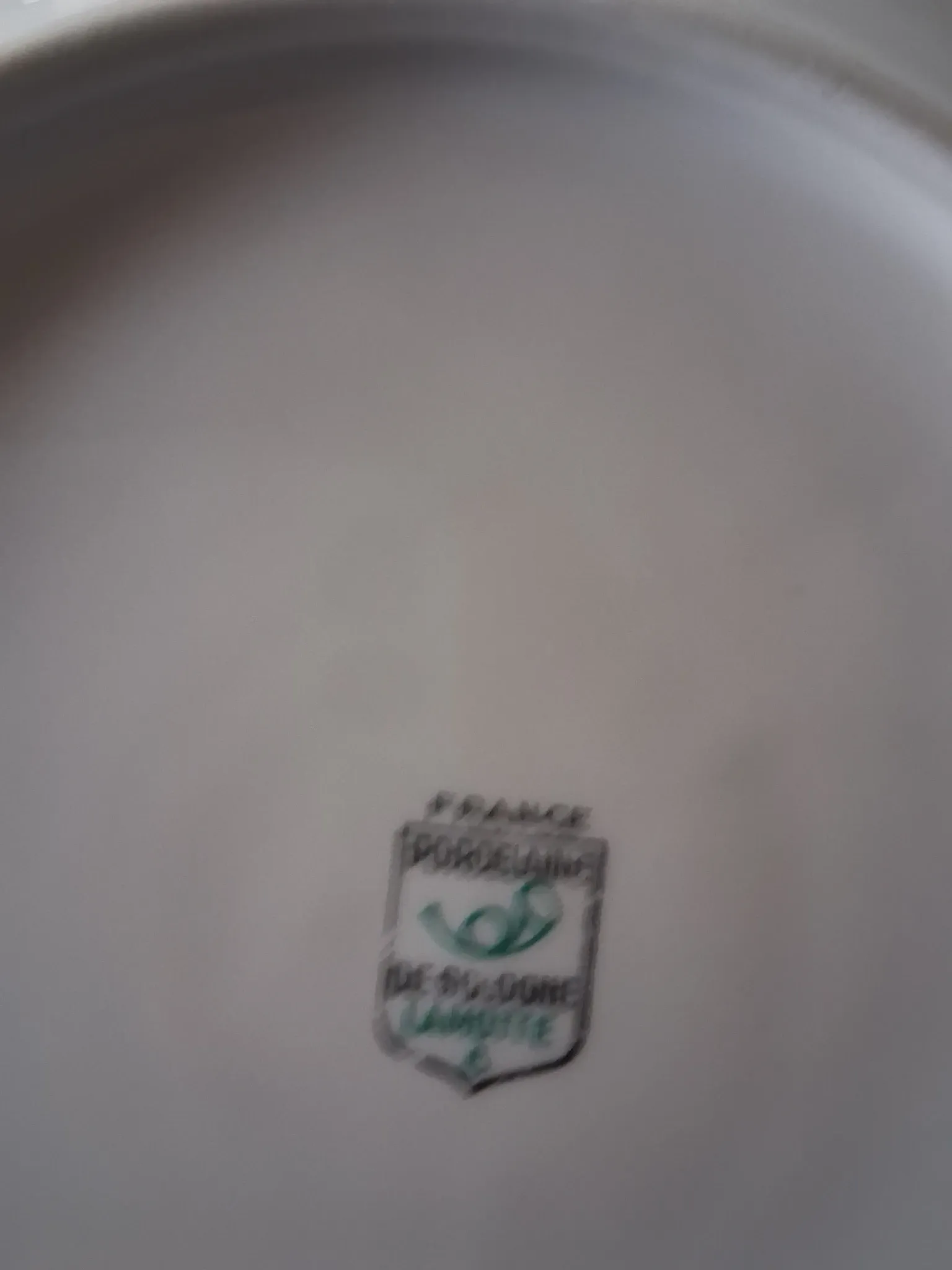 6 dessert plates in porcelain from Sologne "La Motte in good condition.