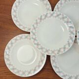 Set of porcelain soup plates