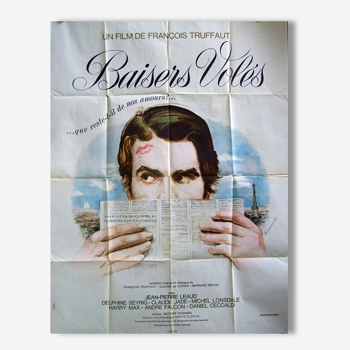 Poster movie original 1968.Baisers stolen. François Truffaut.120x160 cm