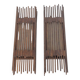 Pair of large wooden wall lights