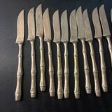 Ensemble de 140 pièces service bambou laiton doré