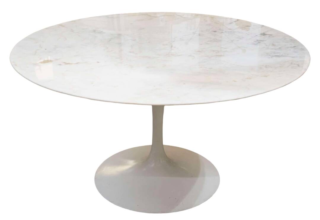 Eero saarinen & knoll international, table "tulip" 137 cm arabescato