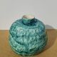 Turquoise round vase 1970 signed