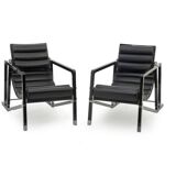 Pair of “Transat” armchairs, original model created circa 1926