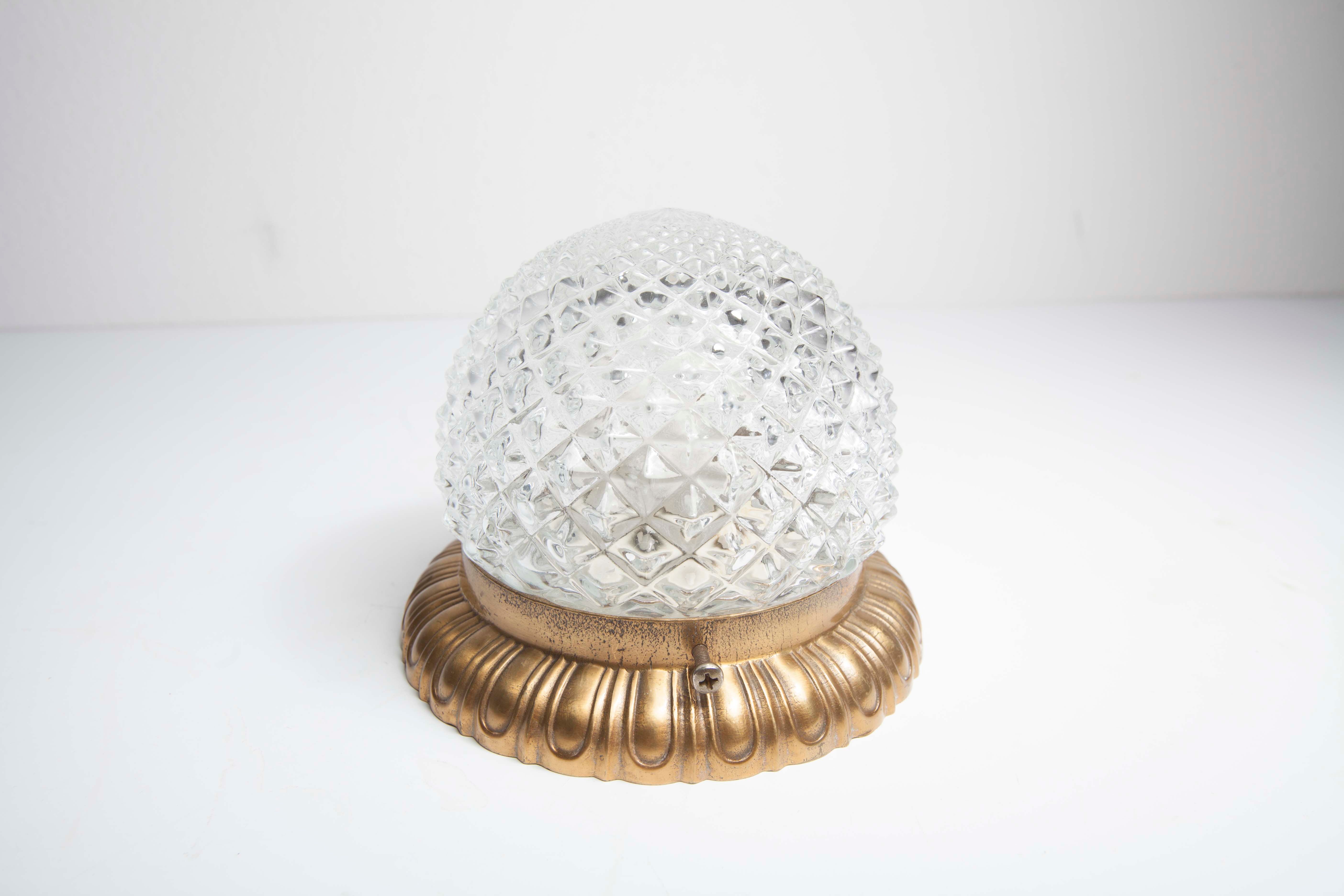 Ceiling lamp Crystal and bronze