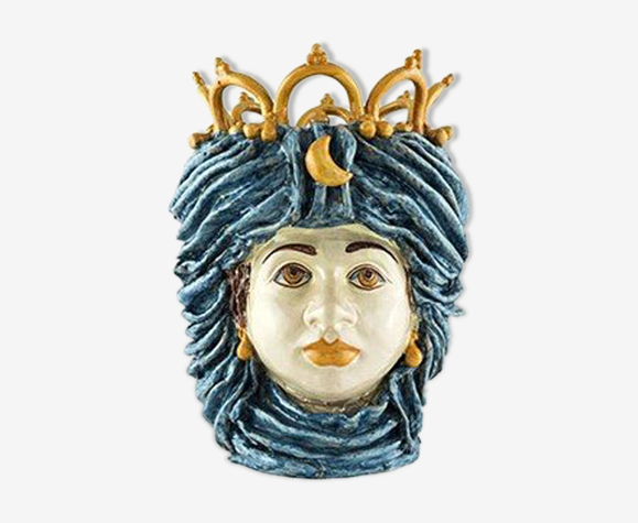 Vase couronne bleu ciel femme