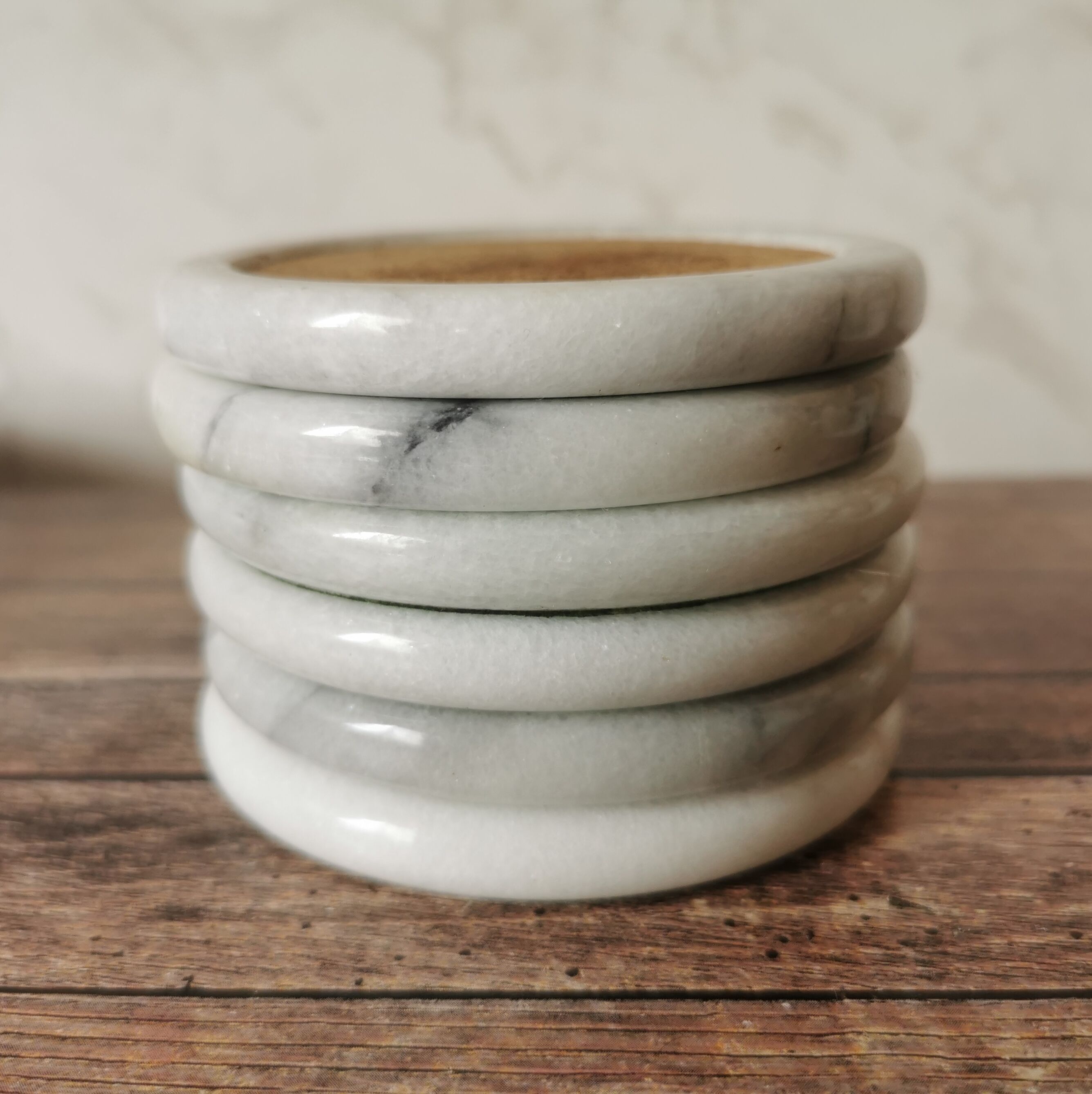 Ashtray and marble under glass