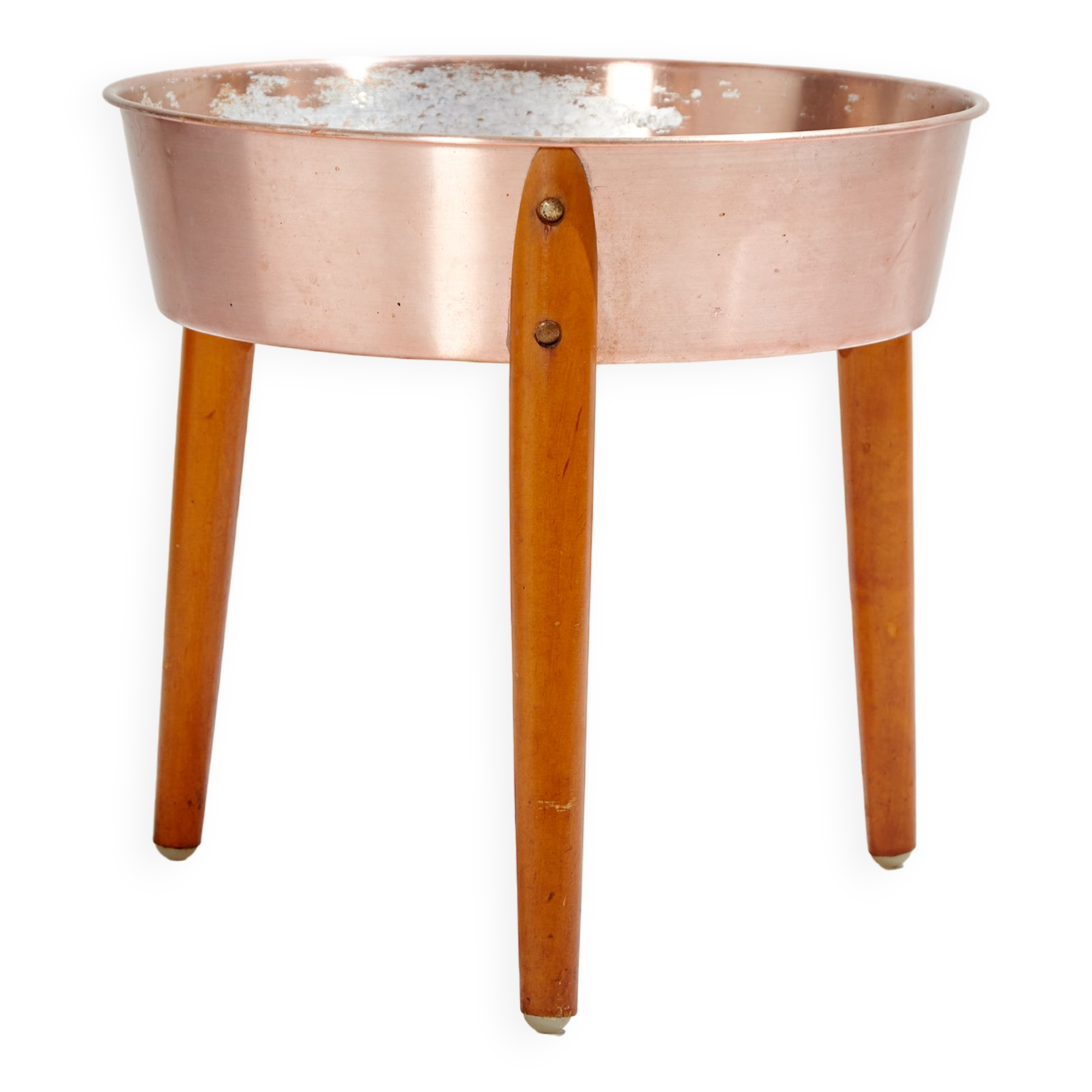 Aluminum plant holder on beech legs