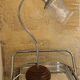 Metal and wood gooseneck table lamp
