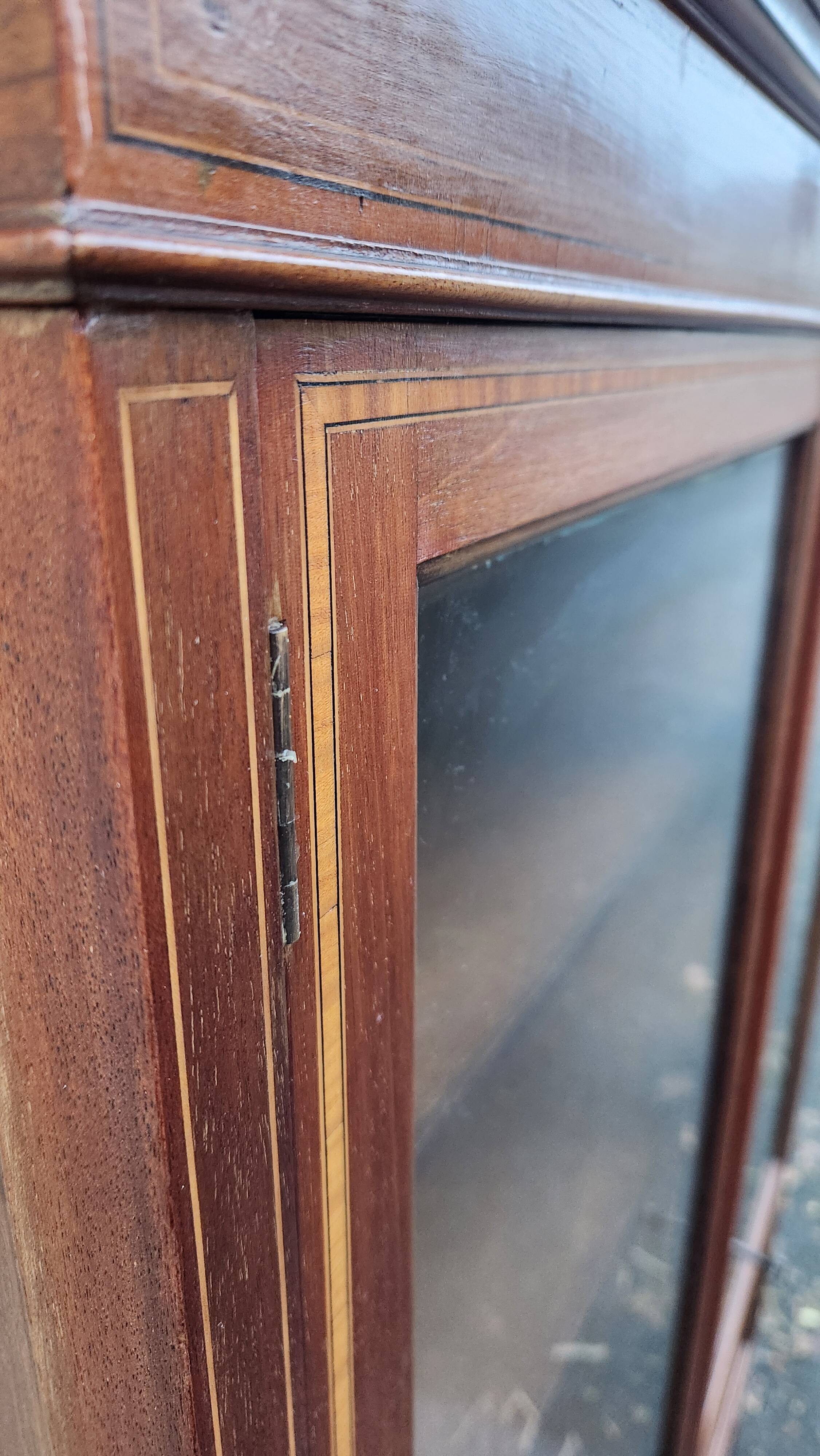 Antique glass-fronted Louis XVI library