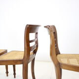 Set of Four Dining Chairs, made of solid Wood, 1950s,Czechoslovakia