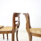 Ensemble de quatre chaises de salle à manger, en bois massif années 1950 Tchécoslovaquie