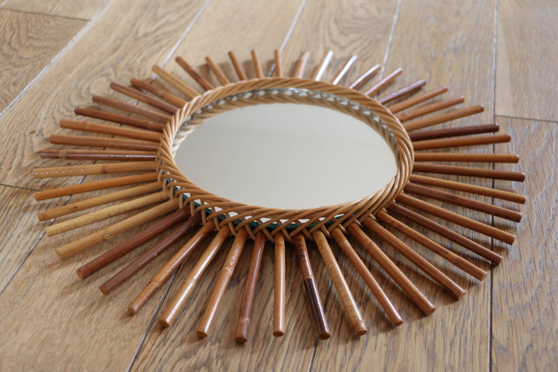 Rattan sun mirror 400mm