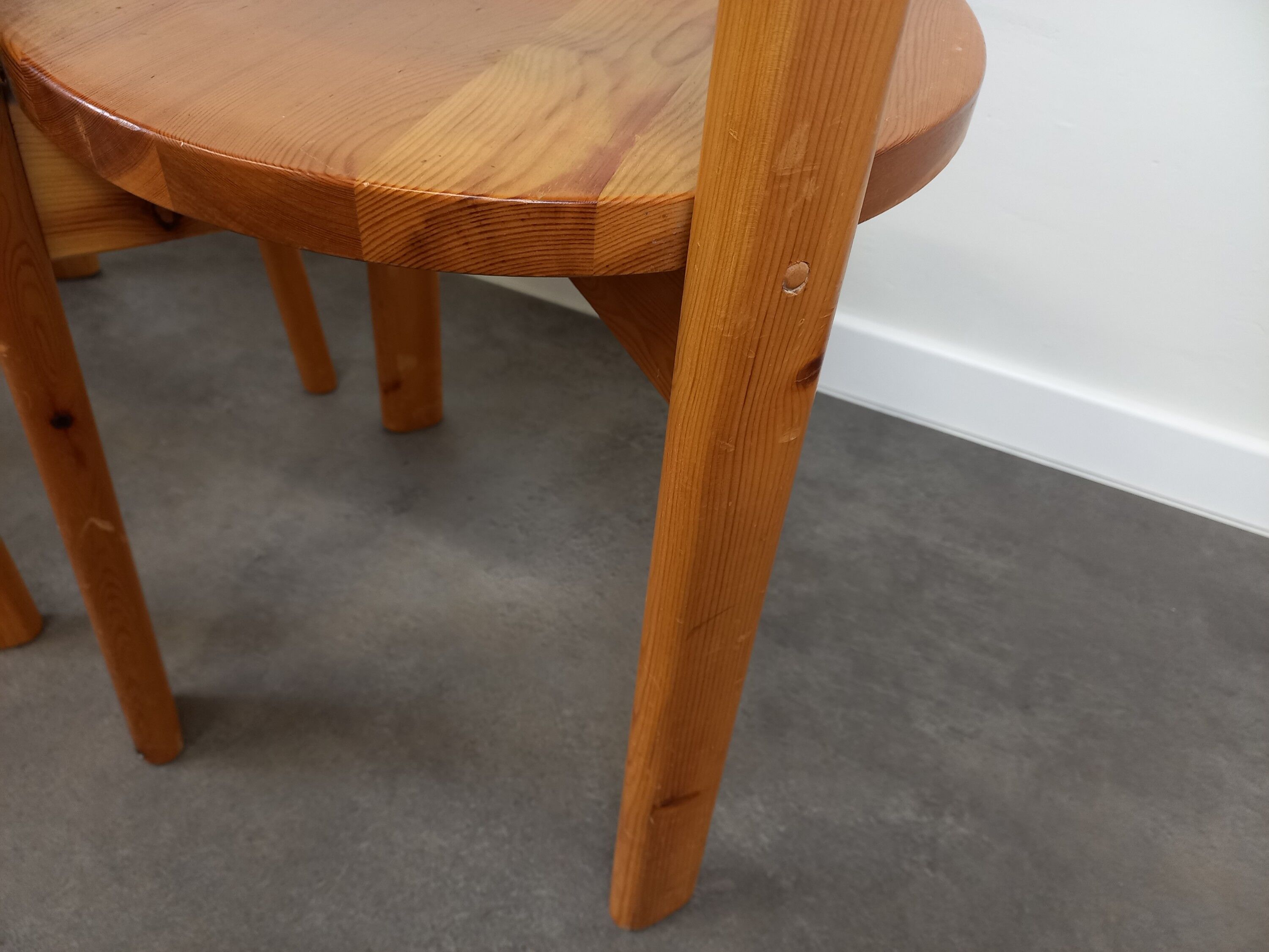 Chaises en pin années 80 set de 4