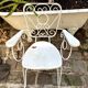 White cast iron garden chair no. 3