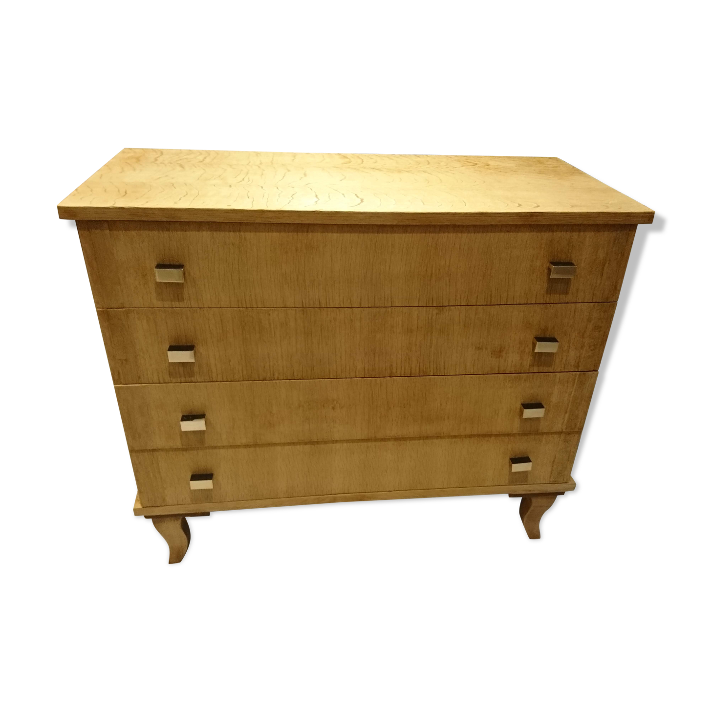 Commode en chêne plaqué années 70