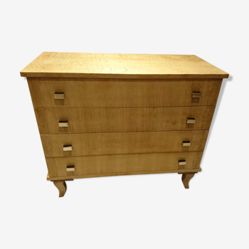 Chest in veneered oak70s