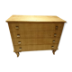 Commode en chêne plaqué années 70