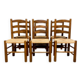 Set of 6 vintage brutalist chairs