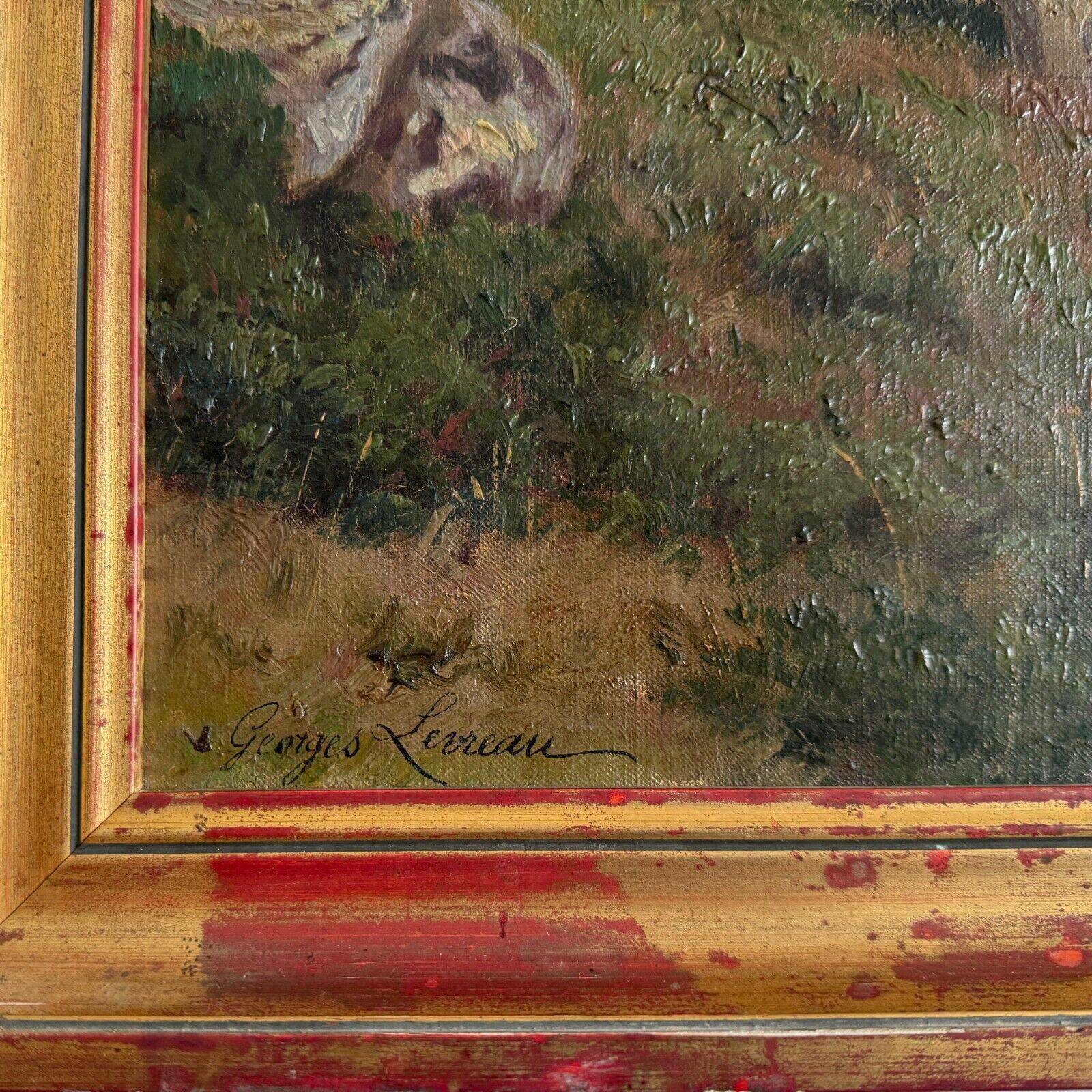 Oil on canvas representing Plounéour-Trez by Georges Levreau early 20th century