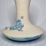 Design rocking vase in glazed ceramic with crystal decoration, 34 cm