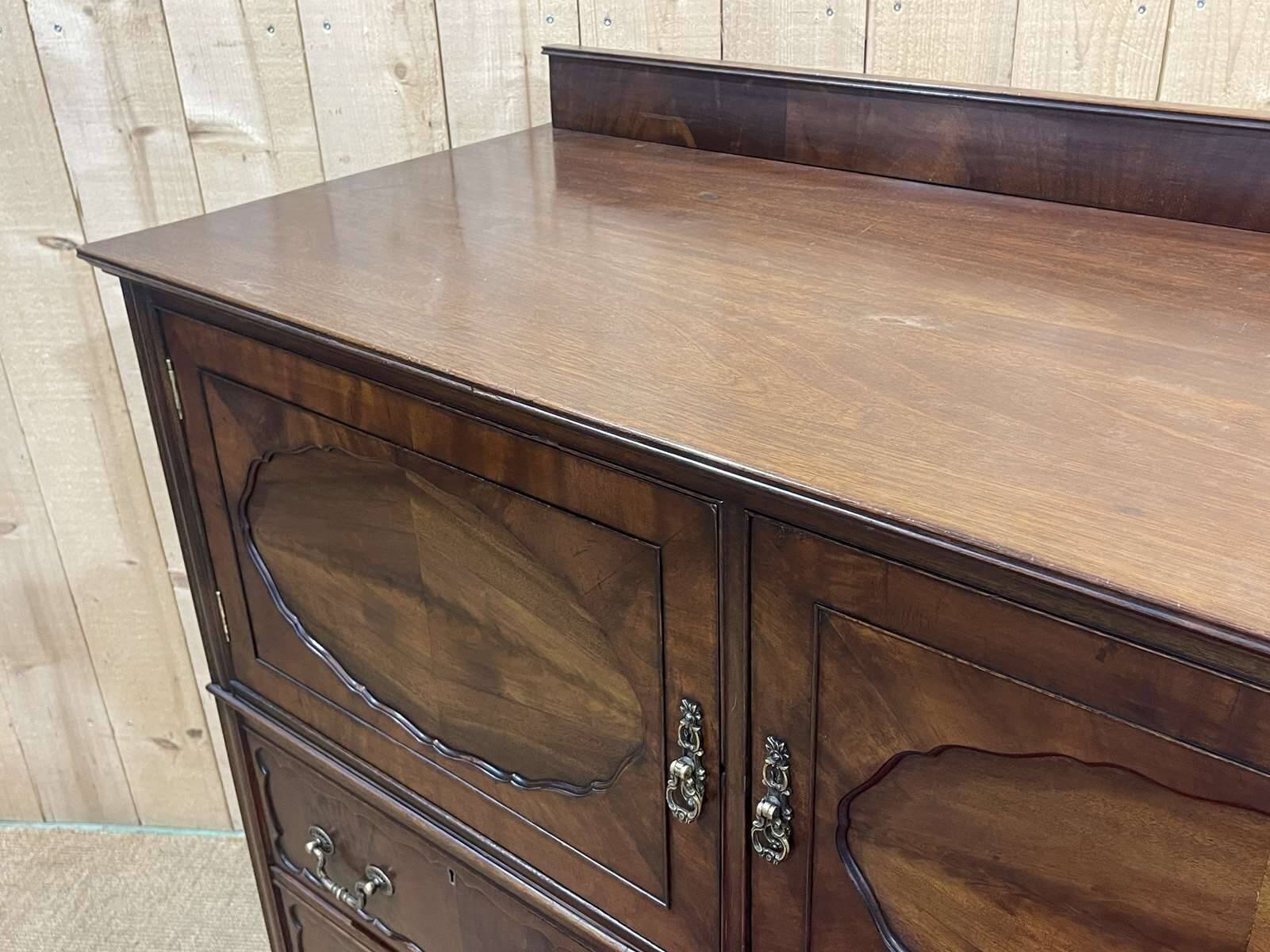 1950s English mahogany chest of drawers