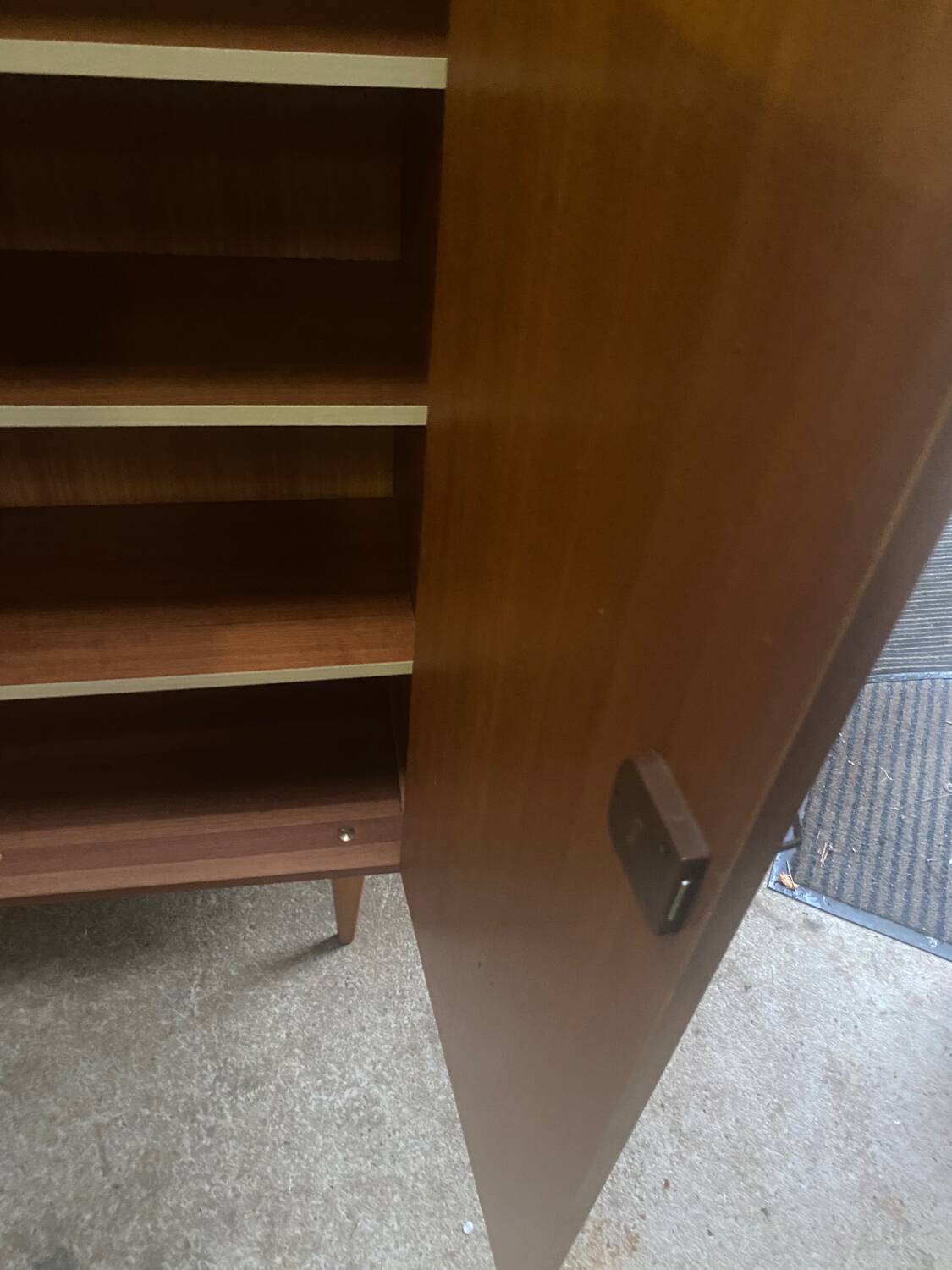 Vintage 50s wardrobe with 4 shelves