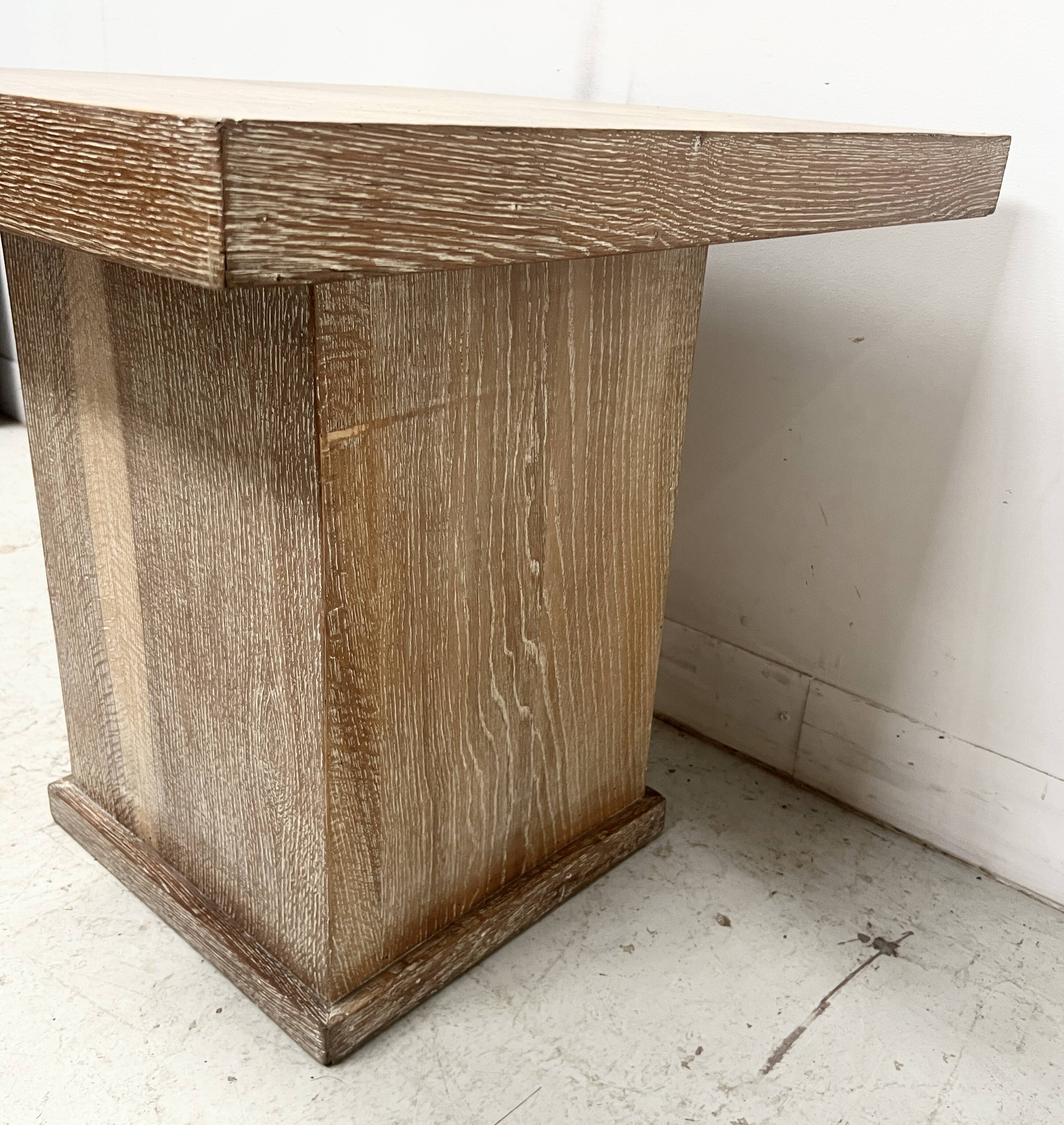Art Deco coffee table in limed oak, 20th century