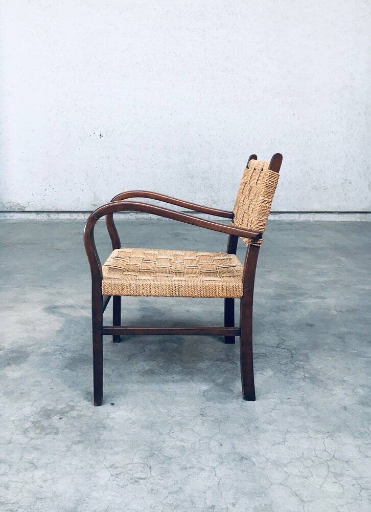 Bauhaus Style Rope Armchair by Axel Larsson, 1930s