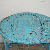 Wrought iron garden stool