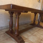Grande table monastère en noyer français – 220 × 90 cm