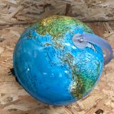 Old globe world map made in vintage Italy