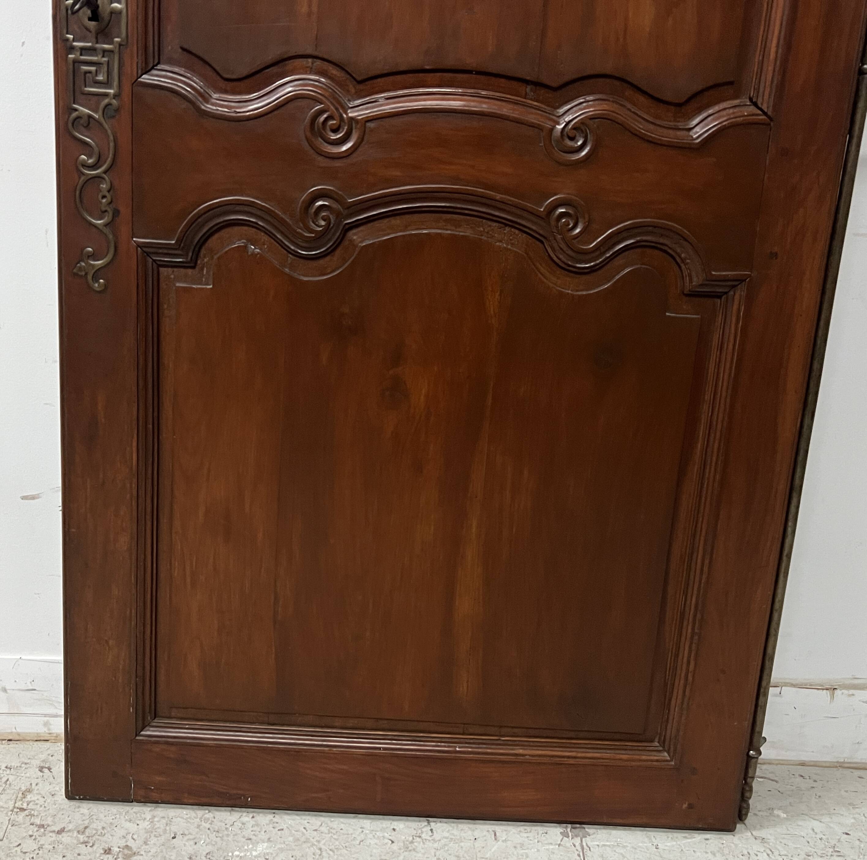 18th century solid cherry wood cupboard door