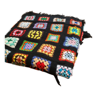 Blanket or patchwork crochet plaid